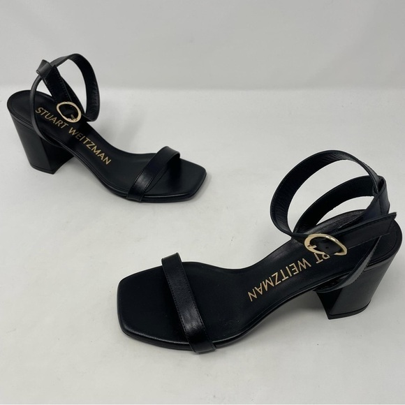 Stuart Weitzman Nearlybare Ankle Strap Leather Sandals - NWT - Picture 6 of 15